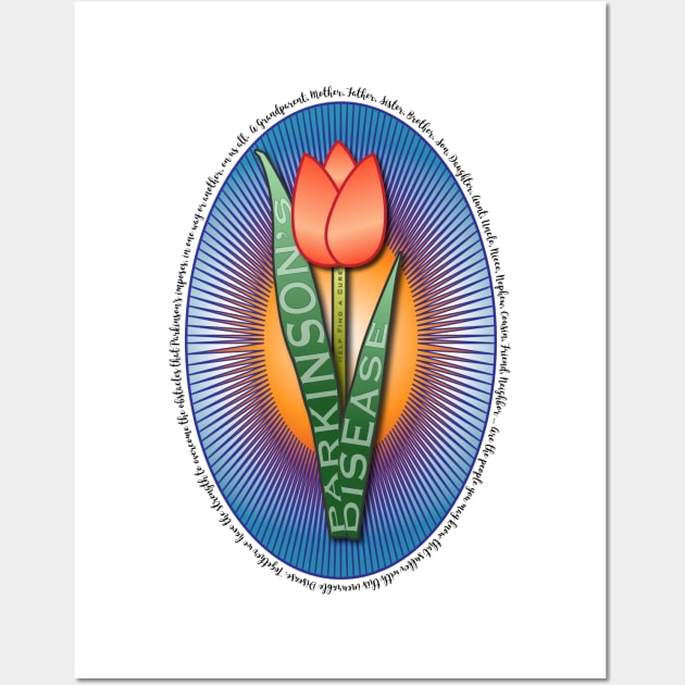 Parkinsons Help Find a Cure Tulip Wall Art by YOPD Artist